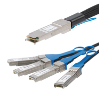 StarTech.com MSA Uncoded Compatible 2m 40G QSFP+ to 4x SFP+ Direct Attach Breakou…