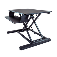 StarTech.com Sit Stand Desk Converter with Keyboard Tray - Large 35” x 21 inch Surfac…