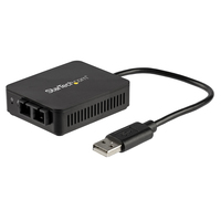 StarTech.com USB to Fiber Optic Converter - 100Mbps - USB 2.0 to Fiber Network Ad…