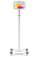 Compulocks iPad 10.2 inch Space Enclosure Medical Rolling Cart Extended White