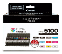 Canon PFI-5100 Multipack ink cartridge 10 pc(s) Original Standard Yield Cyan, Mat…