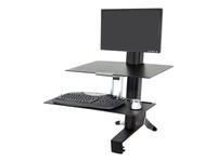 Ergotron WorkFit-S Single LD with Worksurface+ - Stand (tray, desk clamp mount, p…