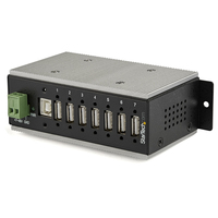 StarTech.com 7-Port USB 2.0 Hub - Metal Industrial USB-A Hub with ESD & 350W Surg…
