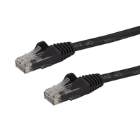 StarTech.com 75ft CAT6 Ethernet Cable - Black CAT 6 Gigabit Ethernet Wire -650MHz…