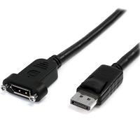 StarTech.com 3ft (1m) Panel Mount DisplayPort Cable - 4K x 2K - DisplayPort 1.2 E…