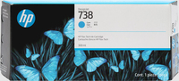 HP 738 300-ml Cyan DesignJet Ink Cartridge