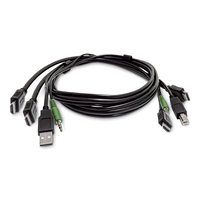StarTech.com 10ft (3m) Dual-HDMI KVM Cable, USB 2.0, 3.5mm Audio, Universally Com…