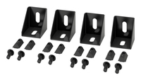 APC NetShelter Aisle Containment, Right Angle Connector Bracket, Set of 4, Black