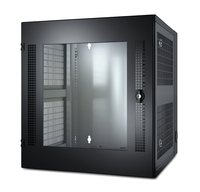 APC NetShelter 13U Wallmount Rack Cabinet Glass Door Double Hinged Server Depth