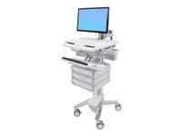 STYLEVIEW CART WITH LCD ARM, 3 DRAWERS
