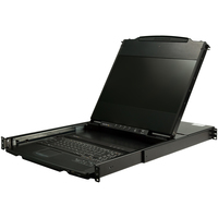 StarTech.com Dual Rail Rackmount KVM Console HD 1080p - Single Port DVI/VGA KVM w…