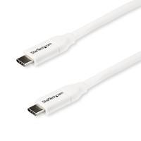 StarTech.com USB-C to USB-C Cable w/ 5A PD - M/M - White - 2 m (6 ft.) - USB 2.0 …