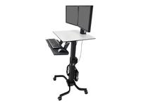 Ergotron WorkFit-C Dual Sit-Stand Workstation - Cart for 2 LCD displays / keyboar…