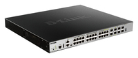 D-Link 24 Port PoE L3 Stackable Managed Gigabit Switch including 4 x 1000BaseT/SF…