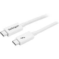 StarTech.com Thunderbolt 3 Cable - 20Gbps - 1m - White - Thunderbolt, USB, and Di…