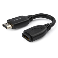 StarTech.com 6 inch (15cm) HDMI Port Saver Cable - 4K 60Hz High Speed HDMI 2.0 Extens…