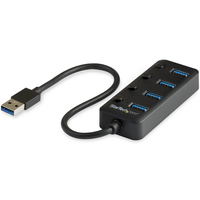 StarTech.com 4 Port USB 3.0 Hub - USB-A to 4x USB 3.0 Type-A with Individual On/O…