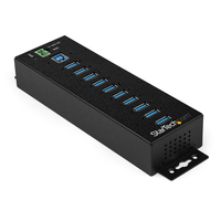 StarTech.com 10-Port USB 3.0 Hub with Power Adapter - Metal Industrial USB-A Hub …