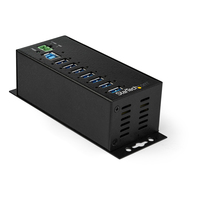 StarTech.com 7-Port USB 3.0 Hub with Power Adapter - Metal Industrial USB-A Hub w…