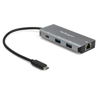 StarTech.com 3 Port USB C Hub with Gigabit Ethernet RJ45 GbE Port - 2x USB-A, 1x …
