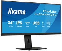iiyama ProLite 34” IPS ultra-wide flat screen with PiP, PBP and height adjustable…