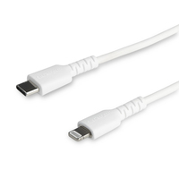StarTech.com 6 foot (2m) Durable White USB-C to Lightning Cable - Heavy Duty Rugg…