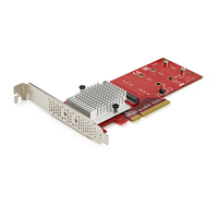 StarTech.com Dual M.2 PCIe SSD Adapter Card - x8 / x16 Dual NVMe or AHCI M.2 SSD …