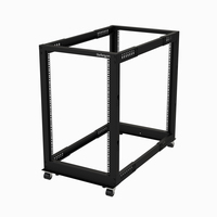 StarTech.com 4-Post 18U Mobile Open Frame Server Rack, Four Post 19 inch Network Rack…