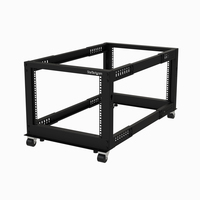 StarTech.com 4-Post 8U Mobile Open Frame Server Rack, Four Post 19in Network Rack…