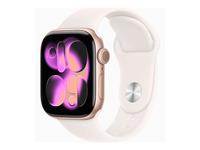 Apple Watch Series 11 (GPS) - rose gold aluminium - smart watch with sport band -…