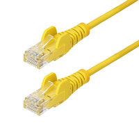 StarTech.com 1.5m Yellow Slim CAT6 Ethernet Cable, Snagless, 100W PoE, UTP, LSZH,…