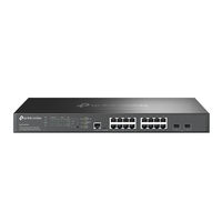 TP-Link Omada 16-Port 2.5G and 2-Port 10GE SFP+ L2+ Managed Switch with 8-Port Po…