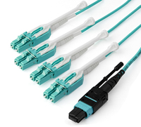 StarTech.com 3m (10ft) MTP(F)/PC to 4x LC/PC Duplex Breakout OM3 Multimode Fiber …