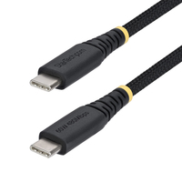 StarTech.com 30cm (1ft) USB-C Charging Cable, 60W (3A) PD, Dual-Layer Braided Nyl…