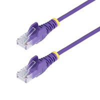 StarTech.com 50cm Purple Slim CAT6 Ethernet Cable, Snagless, 100W PoE, UTP, LSZH,…
