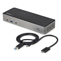 StarTech.com USB-C & USB-A Dock - Hybrid Universal Triple Monitor Laptop Docking …
