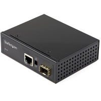 StarTech.com Industrial Fiber to Ethernet Media Converter - 10/100/1000 Mbps SFP …