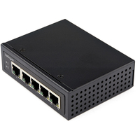 StarTech.com Industrial 5 Port Gigabit PoE Switch - 30W - Power Over Ethernet Swi…