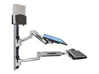 Ergotron LX Sit-Stand Wall Mount System - Mounting kit (wall arm, CPU holder, mou…