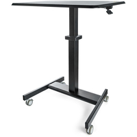 StarTech.com Mobile Standing Desk - Portable Sit Stand Ergonomic Height Adjustabl…