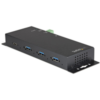StarTech.com 4 Port USB C Hub 10Gbps - Metal Industrial USB Type-C Hub w/ 3xUSB-A…