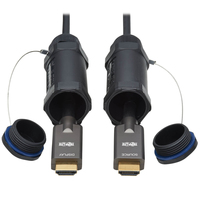 Tripp Lite High-Speed Armored HDMI Fiber Active Optical Cable (AOC) with Hooded C…