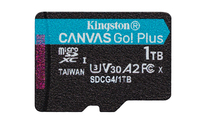 Kingston Technology 1TB microSDXC Canvas Go Plus Gen4 200R A2 U3 Single Pack w/o …