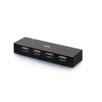 C2G 4-Port USB-A Hub with 5V 2A Power Supply - Hub - 4 x USB 2.0 - desktop