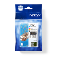 Brother LC421VALDR ink cartridge 4 pc(s) Original Black, Cyan, Magenta, Yellow