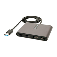 StarTech.com USB 3.0 to Quad HDMI Adapter, USB to 4x HDMI Monitor Converter for W…