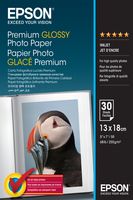 Epson Premium Glossy Photo Paper - 13x18cm - 30 Sheets White Premium-gloss