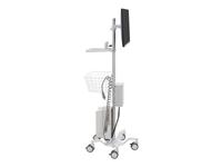 Ergotron StyleView Pole Cart - Cart - for LCD display / tablet - bright white - s…