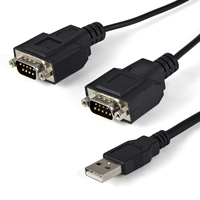 StarTech.com 6ft (1.8m) 2-Port FTDI USB to Serial RS232 Adapter Cable with COM Re…