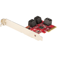 StarTech.com SATA PCIe Card - 6 Port PCIe SATA Expansion Card - 6Gbps - Low/Full …